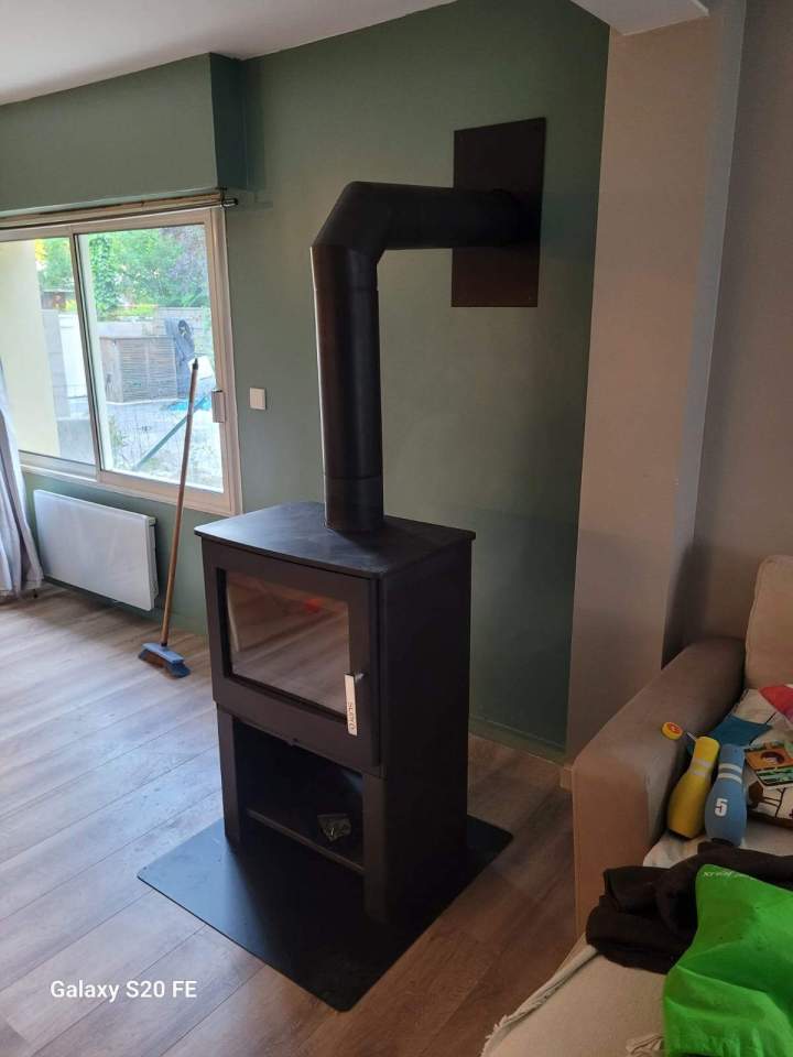 Installation poêle à bois, Langon